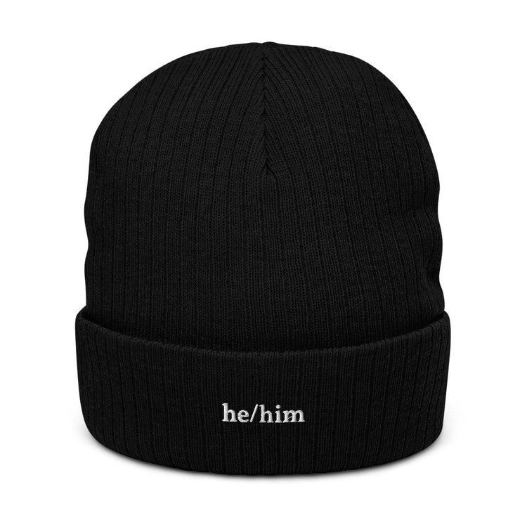 Pronoun Beanie he/him