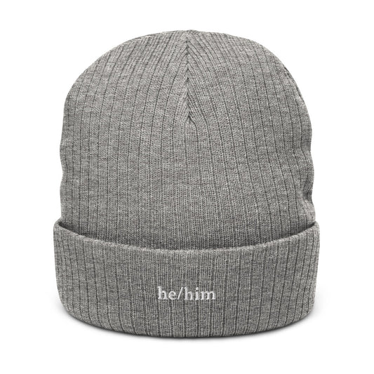 Pronoun Beanie he/him