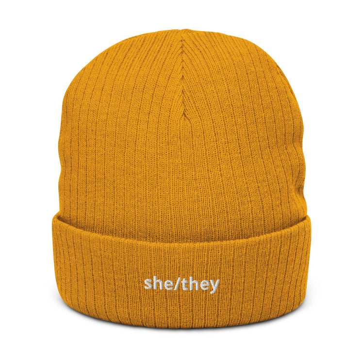 Pronoun Beanie she/they